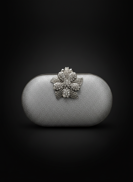 Sliver Crystal Clutch